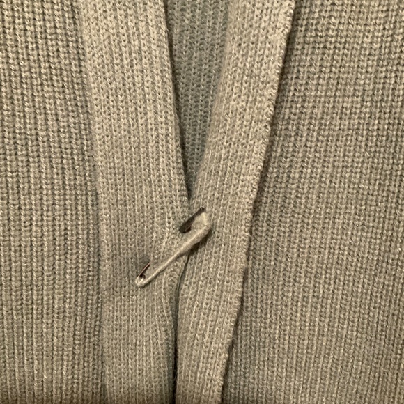 J. Jill Alpaca Wool Blend Cardigan Safety Pin Closure Dark Green NWT Sz L - Picture 5 of 13